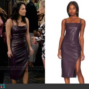 Revolve x Majorelle Issa Midi Dress Faux Leather XS